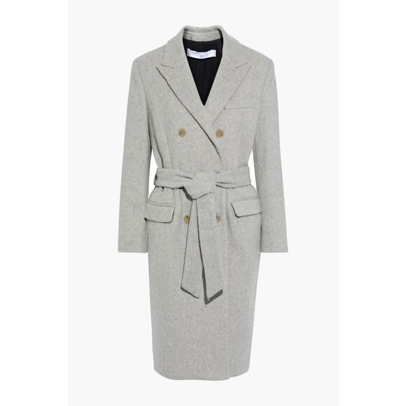 IRO Irois Double-Breasted Belted Wool-Blend Felt Coat - FR 36 - Picture 1 of 4